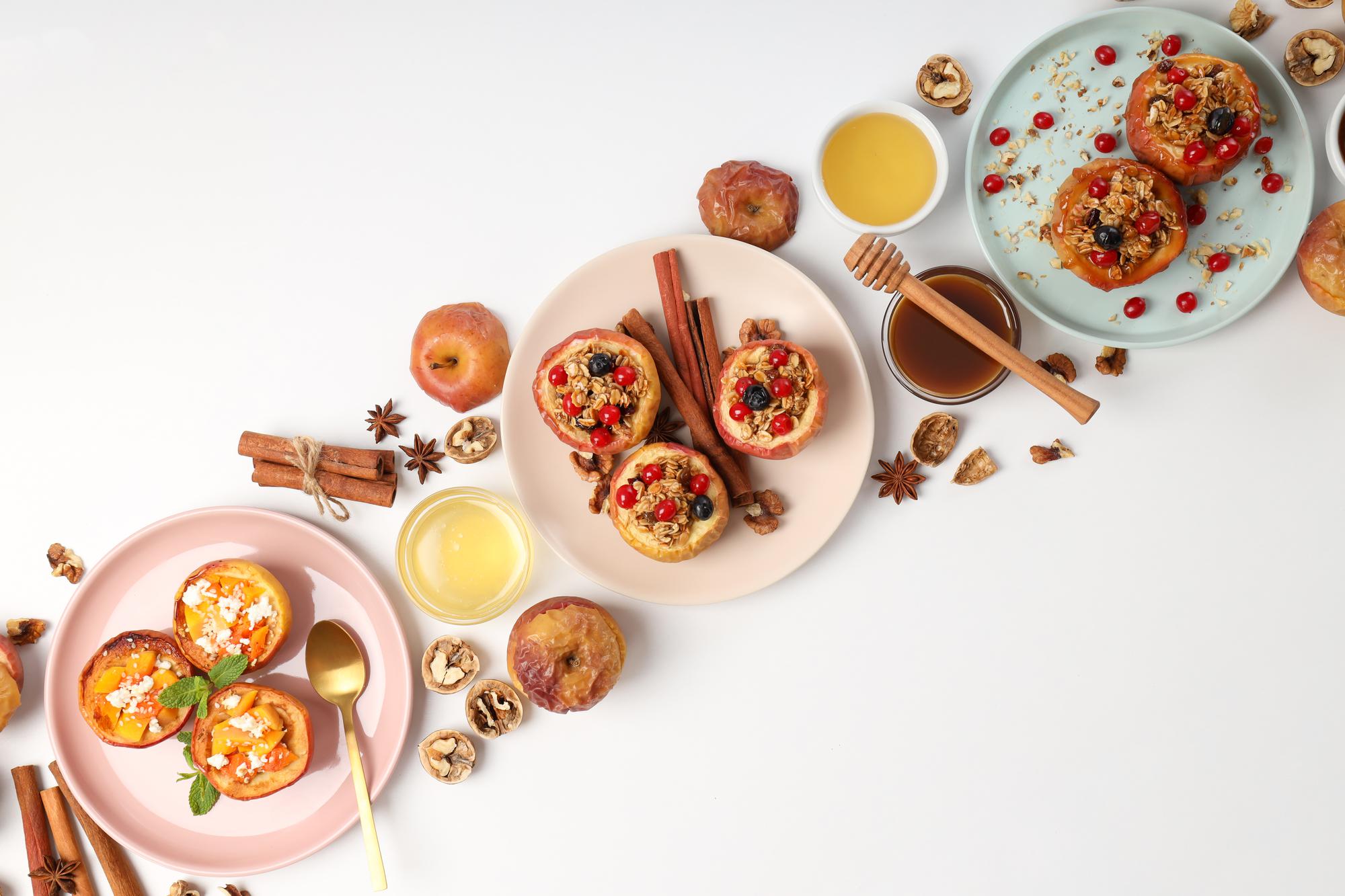 Assorted dishes arranged for online class